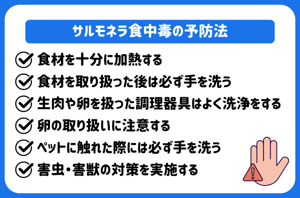 サルモネラ食中毒の予防法