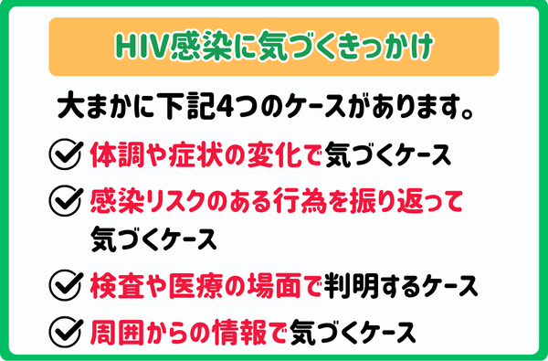 HIV感染に気づくきっかけ