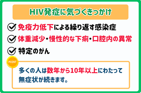 エイズ発症に気づくきっかけ