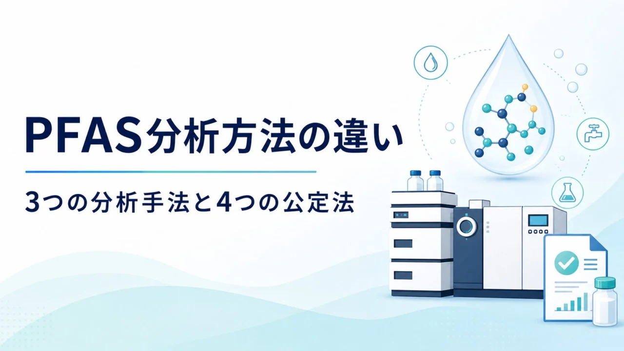 PFAS分析方法の違いと3つの分析手法・4つの公定法