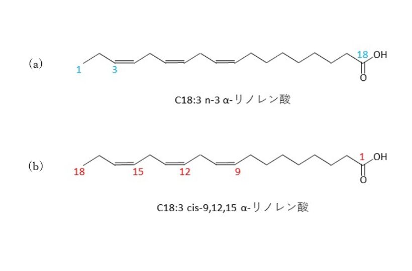図3　α-リノレン酸の表記の違い
