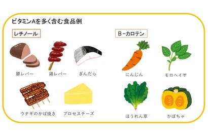 ビタミンAを多く含む食料