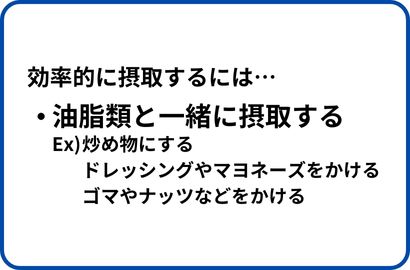 ビタミンAを効率的に摂取するには