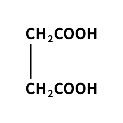 コハク酸の構造