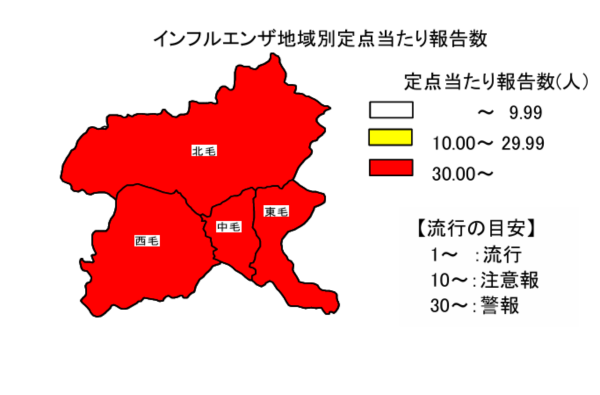 1医療機関あたりの感染者数（群馬県）