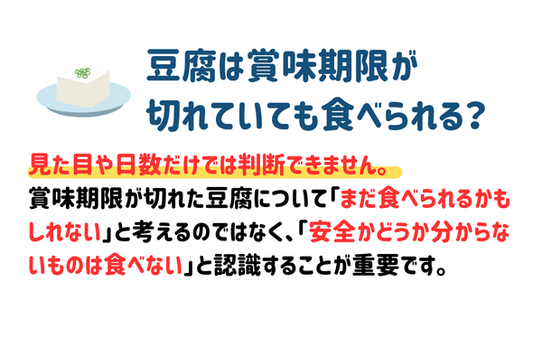 豆腐は賞味期限が切れていても食べられる?