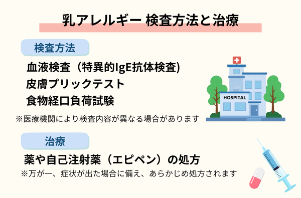 乳アレルギー検査方法と治療